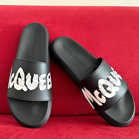 Alexander McQueen Rubber Slides Men's Brand New - Picture 1 of 11